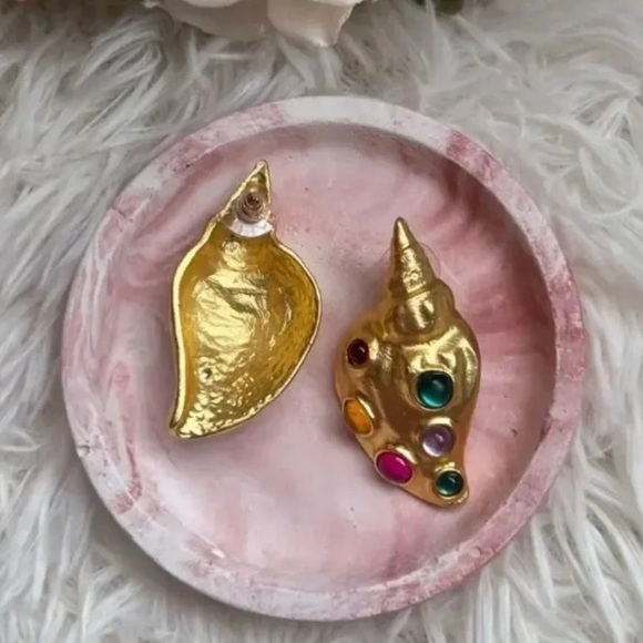 Zara Gold Colorful Shell Earrings - Picture 6 of 14